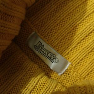 Yellow Fall/winter Turtle Neck Sweater(Women's)