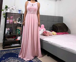 Elegant Pink Maxi Gown