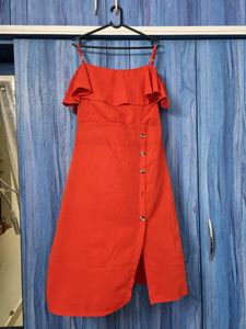 Red Slit Dress
