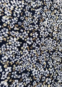 Ginger Blue Floral Print Cross Back Midi Dress