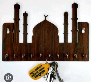 Mosque Design Wooden Key Holder 10 hooks