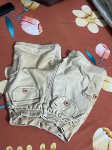 Kids Plaid Shirt and Cargo Shorts Set