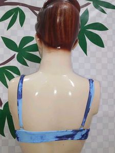 (400)Blue Tie-Dye Sports Bra