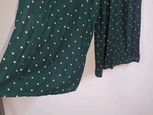 Green Kurta with Gold Embellishments