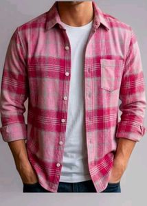 Pink Plaid Cotton Shirt