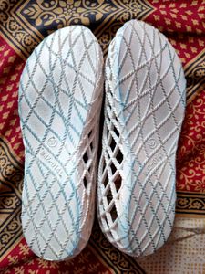 Women's White Lattice Ballet Flats
