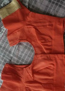 Orange Saree with blouse