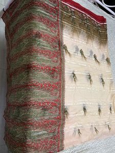 Beautiful Printed Saree with blouse And peticoat