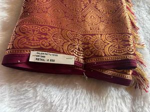 Elegant Maroon &amp; Gold Saree♥️