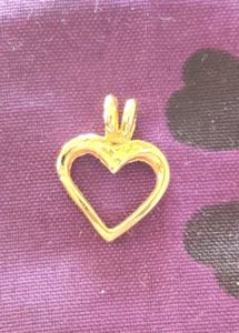 Archies💛 Heart shape gold plated pendant