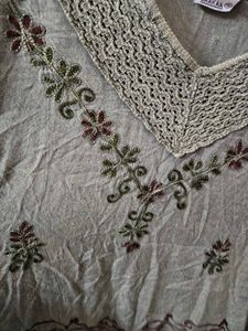 Embroidered Green Ethnic Tunic