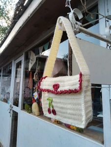 Crochet Cherry Shoulder Bag