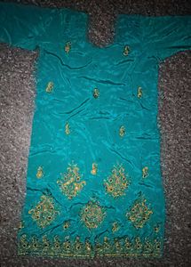 Teal Embroidered Blouse