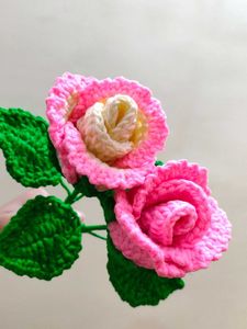 Crochet Rose Flowers - Handmade set