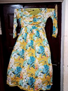 Floral Anarkali Kurta set with dupatta