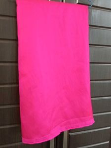 New Shining Pink Thaan Fabric For Saree, suit
