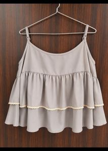 Chic Ruffled Cold Shoulder new with tag bust 40inc