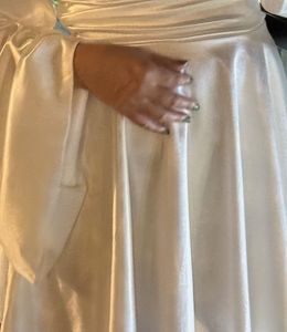 Elegant Satin Mini Dress with Bell Sleeves