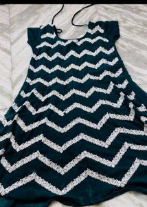 Beautiful Teal Saree with White Embellishments