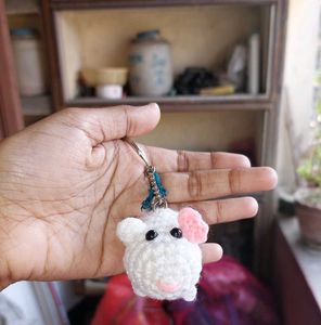 Cute Crochet hamster Keychain