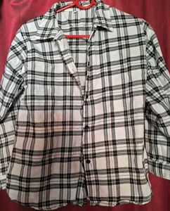 Trendy Plaid Crop Top &amp; Shirt Set