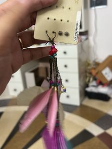 Bohemian Feather Drop Earrings