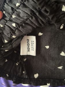 Black heart print summer top