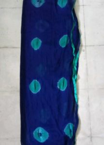 Blue Kurta Set with Green Embellishments