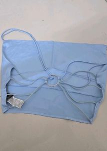Baby Blue Satin Cami Top