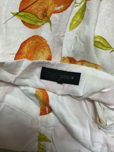 ZARA VIBRANT CITRUS PRINT DRESS