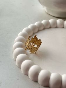 Statement Gold-Tone Drip Ring