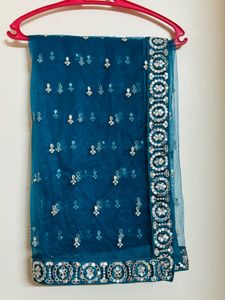clearance Elegant Teal mirror work all over