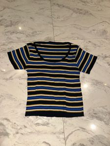 Striped Short Sleeve Top