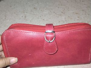 Classic Red Leather Wallet