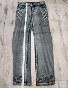 Stylish Embroidered Denim Jeans