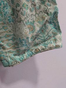 Blue Floral Print Kurta