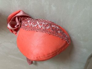 Satin Lace Trim Bra