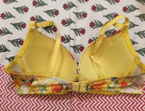 Floral Print Bra