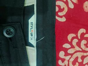 Men's black formal cotton pants