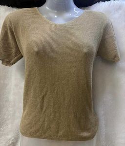 Sparkly Gold Knit Top