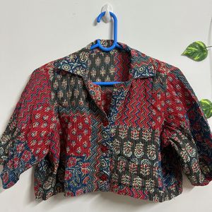 Printed Crop Shirt