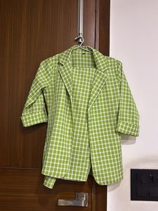 Green Checkered co-ord set