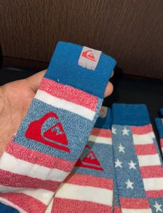 New Imported Quiksilver American Flag Socks