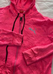 Puma Pink Zip-Up Hoodie