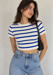 ORIGINAL ZARA Striped Ribbed Crop Top