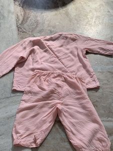 Pink Cotton Kurta Set