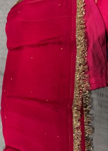 Vibrant Pink Kurta Set with Organza dupatta