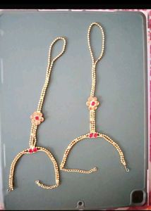 16.Stunning Red and Gold Bridal Jewellery Set