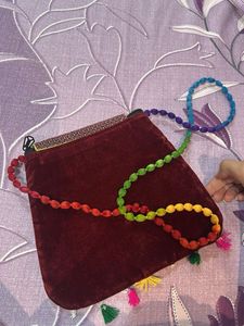 Jaipuri Embroidered Elephant Crossbody Bag