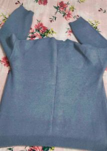 Floral Embroidered Pullover Sweater Oversized